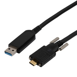 USB 3.0有源光缆(AOC)，A公至C公带锁紧螺丝，拖链，30米